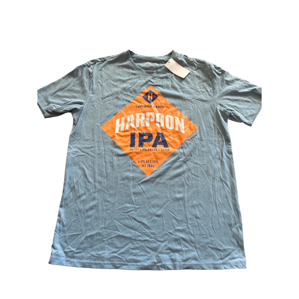 Harpoon IPA Graphic T-Shirt. Blue. Size Small. New.
